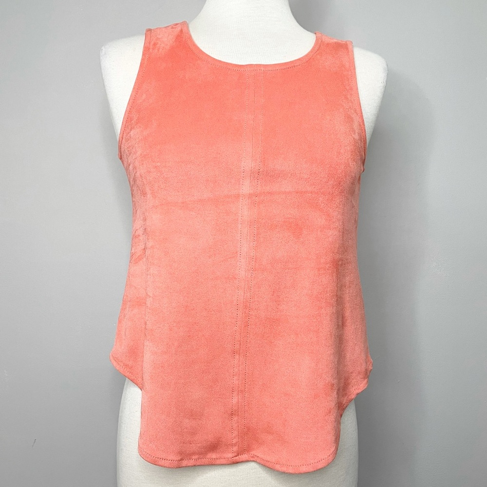 AQUA Women’s Faux Suede High Low Tank